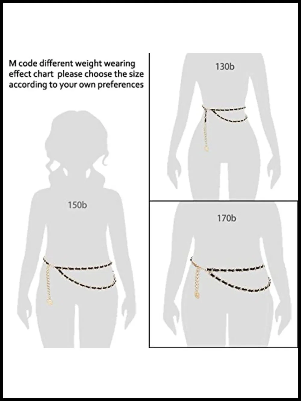 Layered Body Chain Belt with Tassels for Jeans & Dresses